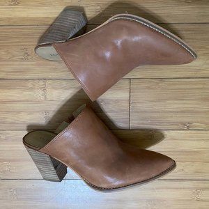 Lucky Brand Leather Mules in Brown